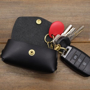 Leather Key Pocket Leather Car Keychain Personalized Key Pouch Handmade Key  Case Key Organizer Leather Key Holder Key Chain Key Fob 