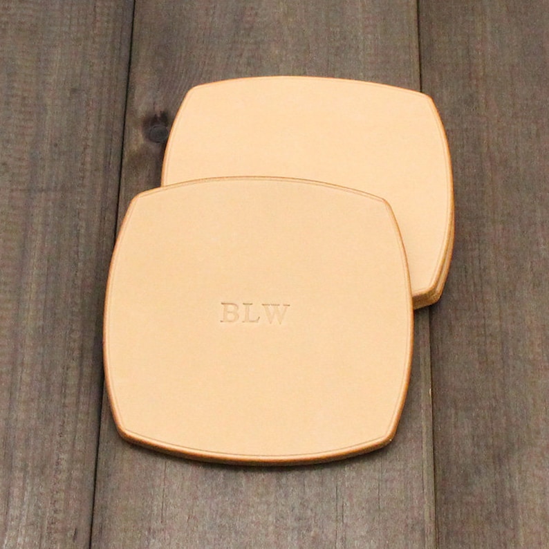 Leather Coasters Personalized Coasters Custom Leather Coasters Etsy