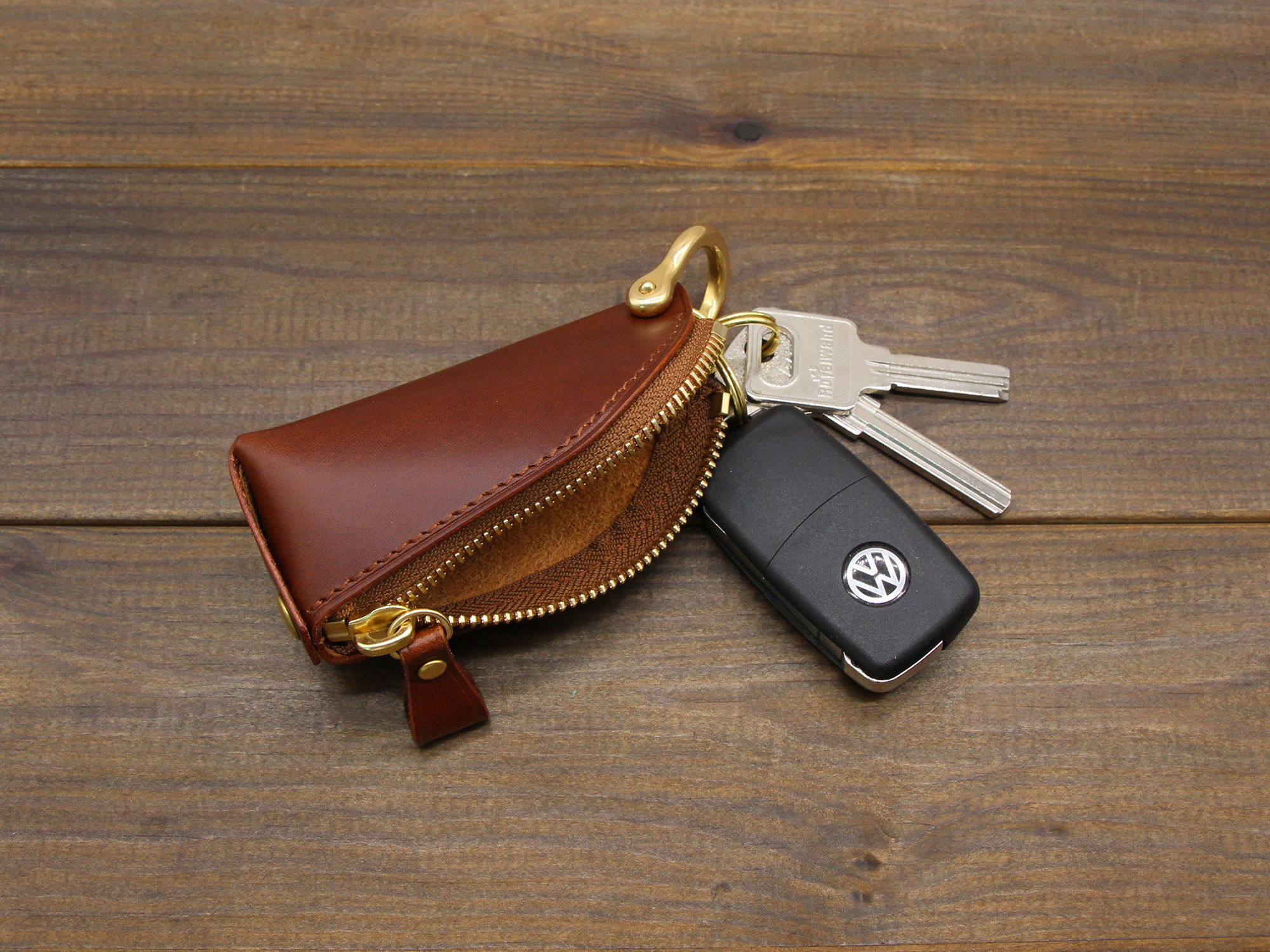 Leather Zipper Car Key Case  Keys Origanizer Keychain – POPSEWING®