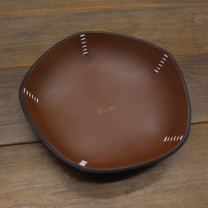 Custom Leather Valet Tray,Handmade leather tray, Monogrammed Tray,catch all tray,sundries storage,Desk Organizer,personalized office gift