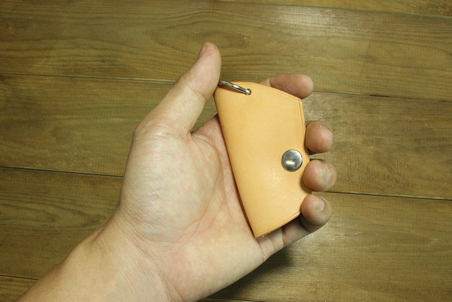 Natural Leather Key Holder Slim Key Holder Minimal Key Holder Etsy