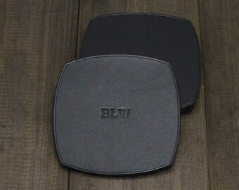Leather Coasters  Personalized coasters Custom Leather Coasters Housewarming Gift Custom Coasters Personalized Family Name Gift  Coasters