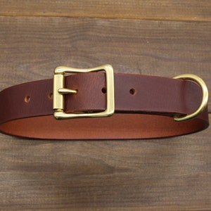 Leather Dog Collar Personalized custom dog collar Handmade Dog Collar pet collar Classic Leather Dog Collar 1&quot; Wide Personalised Dog Gifts