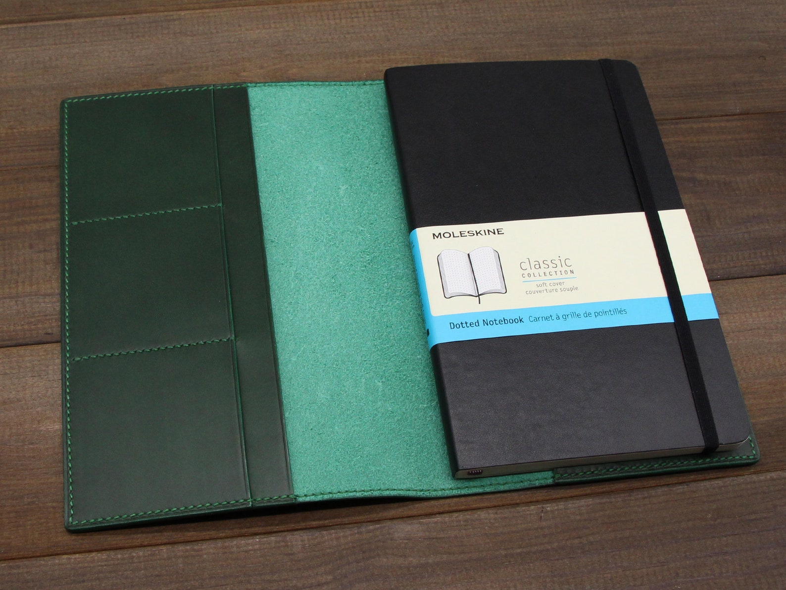 Leather Moleskine Classic Cover Larger Size 5x8.25 Portfolio Etsy