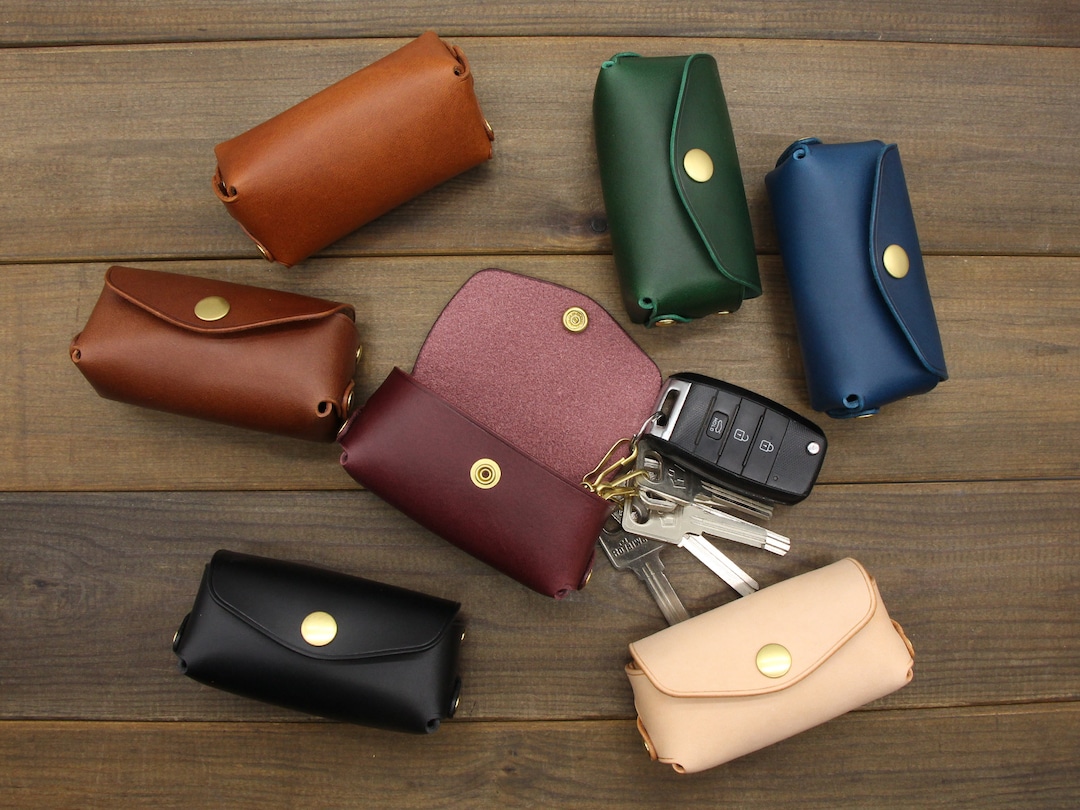 Leather Car Key Case,leather Key Holder,leathe Keys Purse,leathe Key