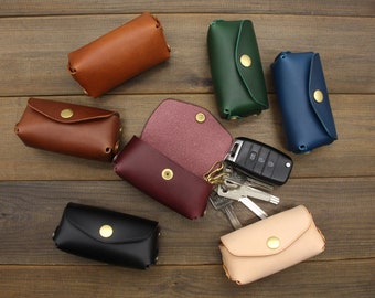 Leather Car key case,Leather key holder,Leathe Keys purse,Leathe Key Organizer,Leather Key Pocket,car keychain,leather key cover,gifts