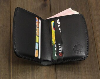 Leather Wallet A Handmade Bi-fold Leather Wallet  Mens Leather Wallet Groomsman Gif Mens Gift Leather wallet men Wallet  Card wallet men