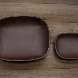 Personalized Tray Leather Valet Tray 3rd Anniversary Gift Leather Tray ...