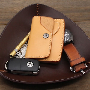 Custom Leather valet tray Handcrafted Leather Valet Tray  Genuine Leather Valet Tray Gift For Men personalized Gift Boyfriend