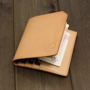 Cartera de cuero cartera hecha a mano tarjeta de crédito titular de la tarjeta de crédito personalizado hombre cartera cuero cowhide regalos para él