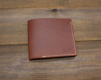Monedero de cuero de los hombres, billetera Bifold, cartera de cuero, cartera personalizada, cartera monograma, cartera de cuero delgado, cartera de cuero minimalista