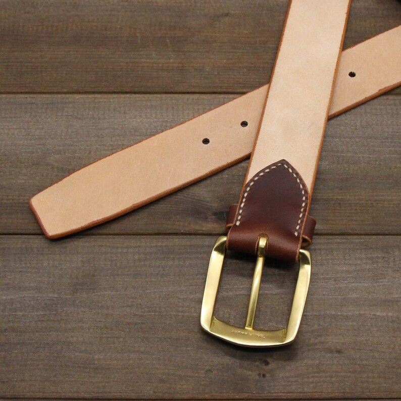Vegetable Tanned Natural Belt Handcrafted Leather Men/'s Women/'s or Youth Belt Full Grain Leather Belt Thick Belt Brown Leather Belt