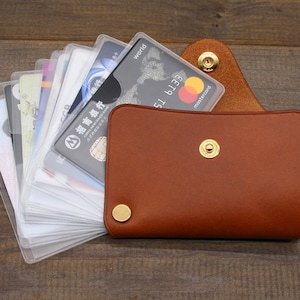 Porta carte di credito in pelle Porta carte in pelle Custodia per carte in pelle Porta carte personalizzato Porta carte di credito sottile Regalo per lo sposo