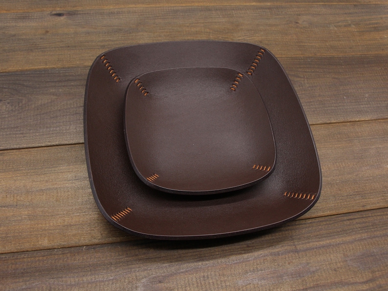 Handmade Leather Tray Catchall Tray Leather Traymonogrammed Etsy