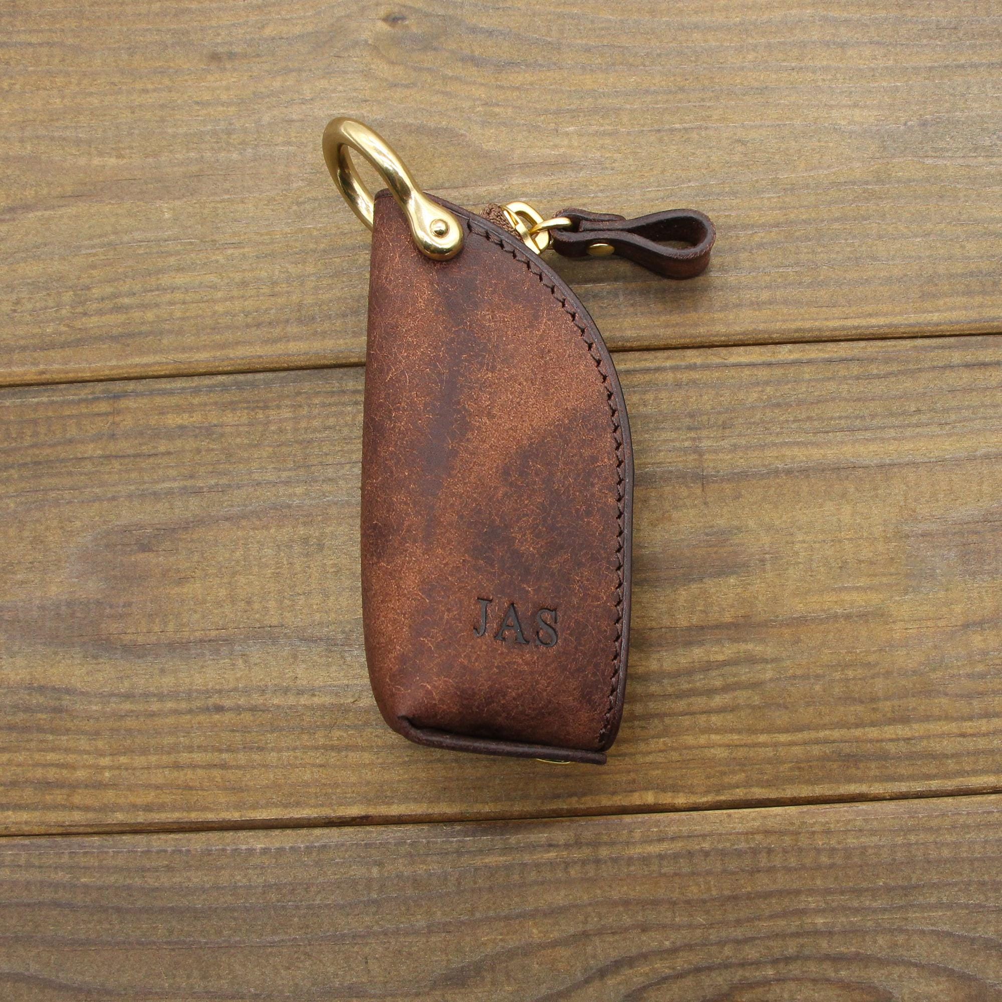 Personalisiert Auto Schlüssel Case - PU Leder Schlüsselhalter Mit Namen