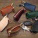 Handmade Leather Zipper Car Key Case,Key Bag,Leather key holder,Leather key pouch,Key Organizer,Leather Key Pocket,Leather car keychain 