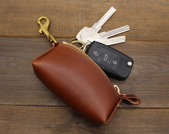 Monogrammed key organizer,Personalized leather key case, Leather key wallet,  Custom Key holder, Leather Keychain, Key Fob, Keys purse, gift