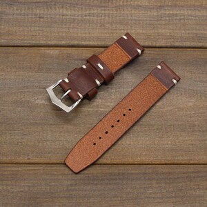 Handmade Watch Band,vintage Leather Watch Band,brown Leather Watch ...