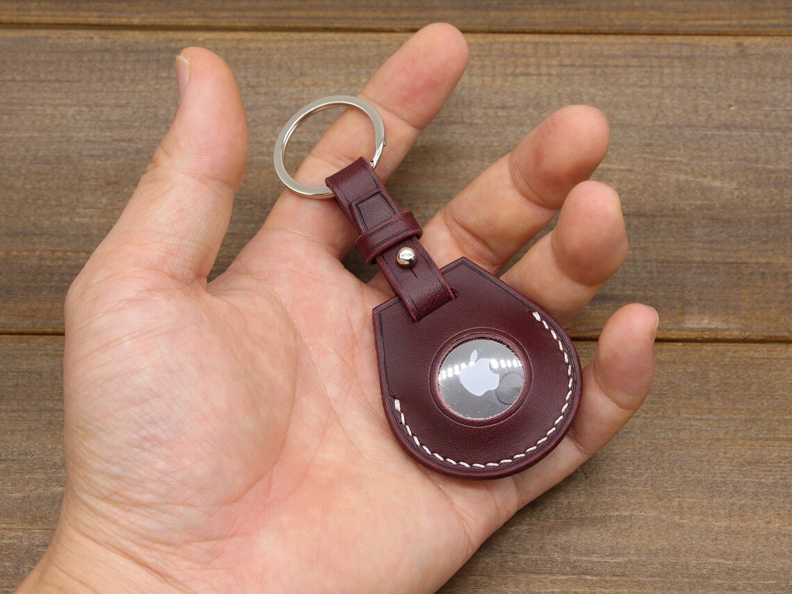 Genuine leather Apple Air Tag Keyring Apple TagAirTag Etsy
