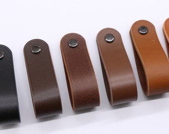Drawer Handles,Leather Drawer Handles,Leather Door Handles,Cupboard Handles,Kitchen Pulls, Ikea Handles,Vegetable Tanned Leather Door Pulls