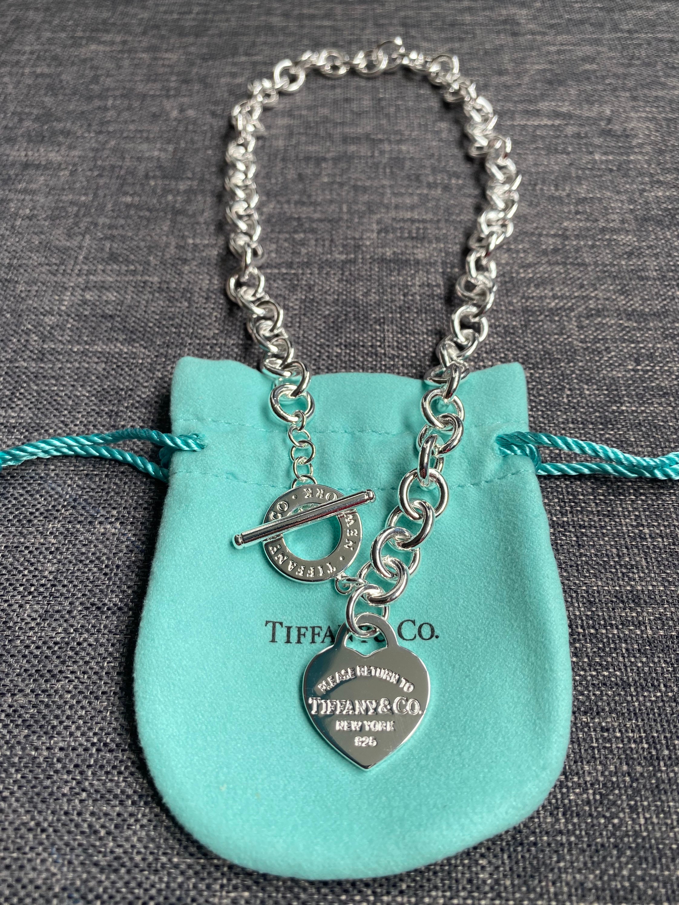 Tiffany Heart Tag Toggle Necklace - Etsy