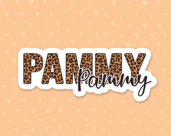 Personalized Leopard Print Sticker, Custom Name Sticker, Water Bottle Sticker, Laptop Sticker, Phone Case Sticker, Gift For Mother's Day