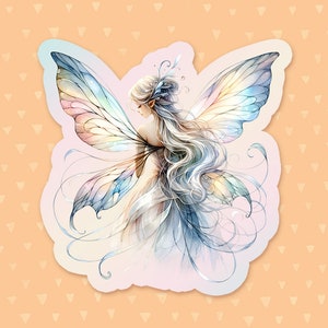 Pastel Fairy Sticker, Cottagecore Sticker, Fairycore Sticker, Fantasy Sticker, Magical Sticker, Faerie Sticker, Fairy Waterbottle Sticker