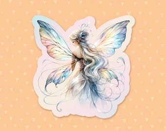 Pastel Fairy Sticker, Cottagecore Sticker, Fairycore Sticker, Fantasy Sticker, Magical Sticker, Faerie Sticker, Fairy Waterbottle Sticker
