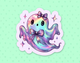 Ghost Sticker, Pastel Goth Sticker, Aesthetic Sticker, Coquette Sticker, Cute Goth Sticker, Halloween Lover Gift, Stocking Stuffer