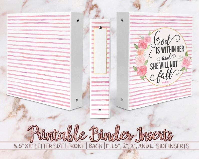 Binder Cover Printable God Is Within Her Inspirational Etsy