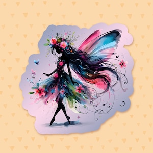 Fairy Sticker, Cottagecore Sticker, Fairycore Sticker, Fantasy Sticker, Magical Sticker, Faerie Sticker, Laptop Sticker, Fairy Lover Gift