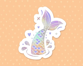 Mermaid Tail Sticker, Mermaid Scale Laptop Sticker, Water Bottle Sticker, Phone Case Sticker, Waterproof Sticker, Gift For Daughter