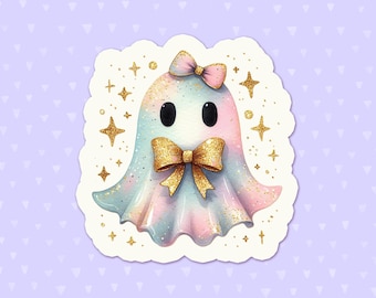 Ghost Sticker, Pastel Goth Sticker, Aesthetic Sticker, Coquette Sticker, Cute Goth Sticker, Halloween Lover Gift, Stocking Stuffer
