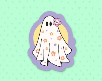 Ghost Sticker, Pastel Goth Sticker, Aesthetic Sticker, Halloween Sticker, Cute Goth Sticker, Halloween Lover Gift, Stocking Stuffer