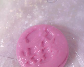 rose geranium scented moon soap, vegan soap