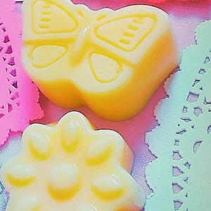 wildflower honey scented soap set, sunflower & butterfly, vegan