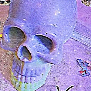halloween soap, skull novelty soap, soap bar for halloween, vegan cruelty free, chocolate scented * seatangles giant st peters skull seasoap