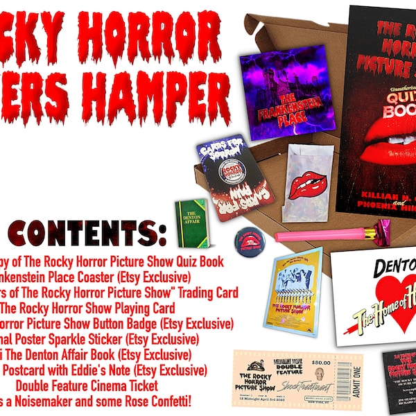 Rocky Horror Lovers Hamper (Letterbox Gift) with SIGNED COPY of The Rocky Horror Picture Show Quiz Book
