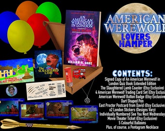 American Werewolf Lovers Hamper (Letterbox Gift) with SIGNED COPY of An American Werewolf in London Extended Quiz Book by Killian H. Gore