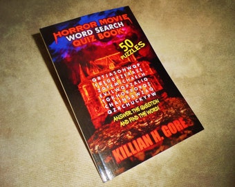 Horror Movie Word Search Quiz Book by Killian H. Gore SIGNED COPY