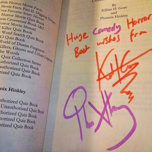 Garth Marenghi's Darkplace Unauthorised Quiz Book by Killian H. Gore and Phoenix Hinkley SIGNED COPY image 4