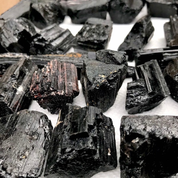 Raw Black Tourmaline! Available in Four Sizes for Protection Against Negativity!