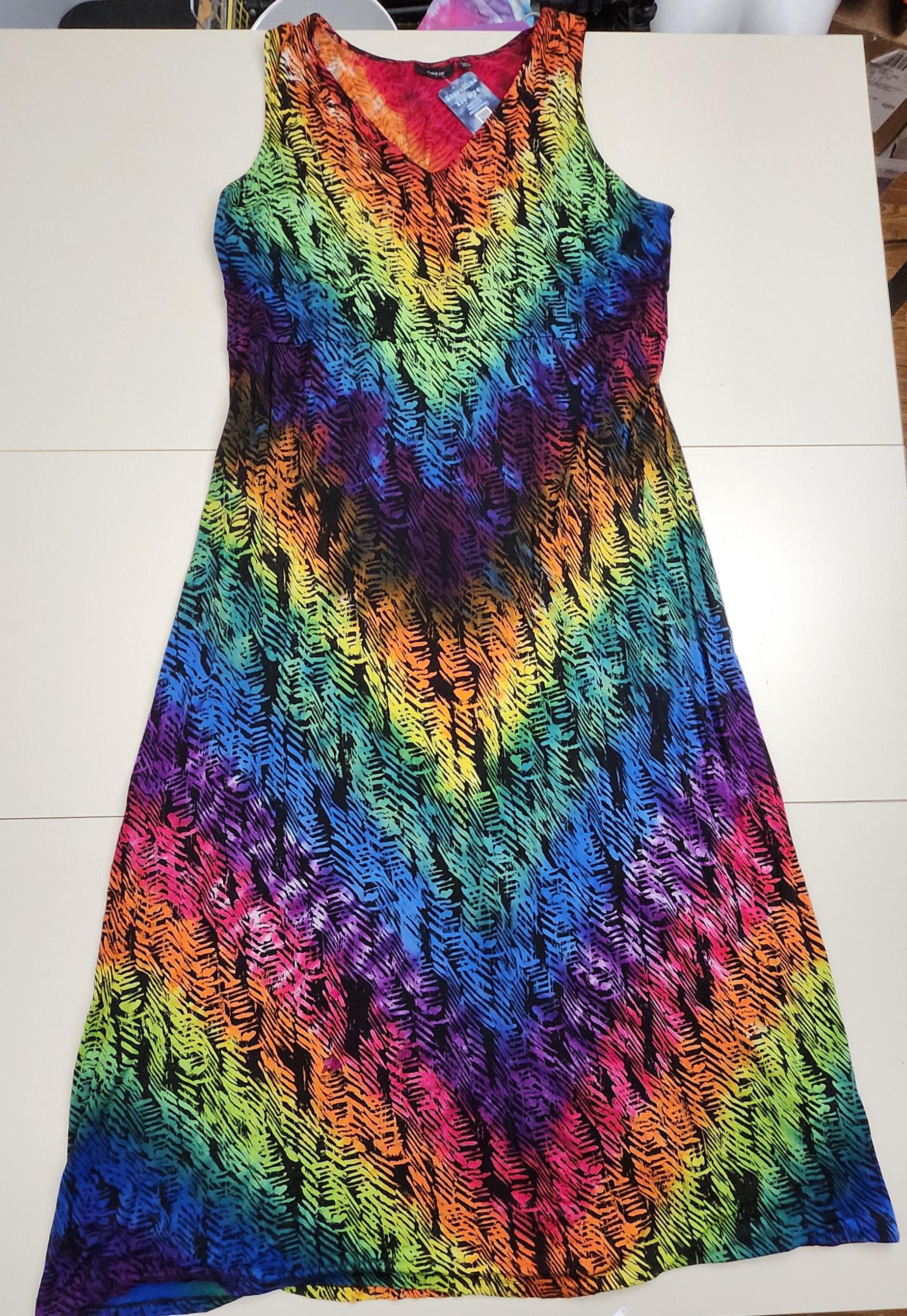 Rainbow Tie Dye Dress - Etsy