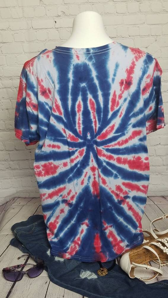 Adult X-Large Patriotic tie dye T shirt unisex mens | Etsy