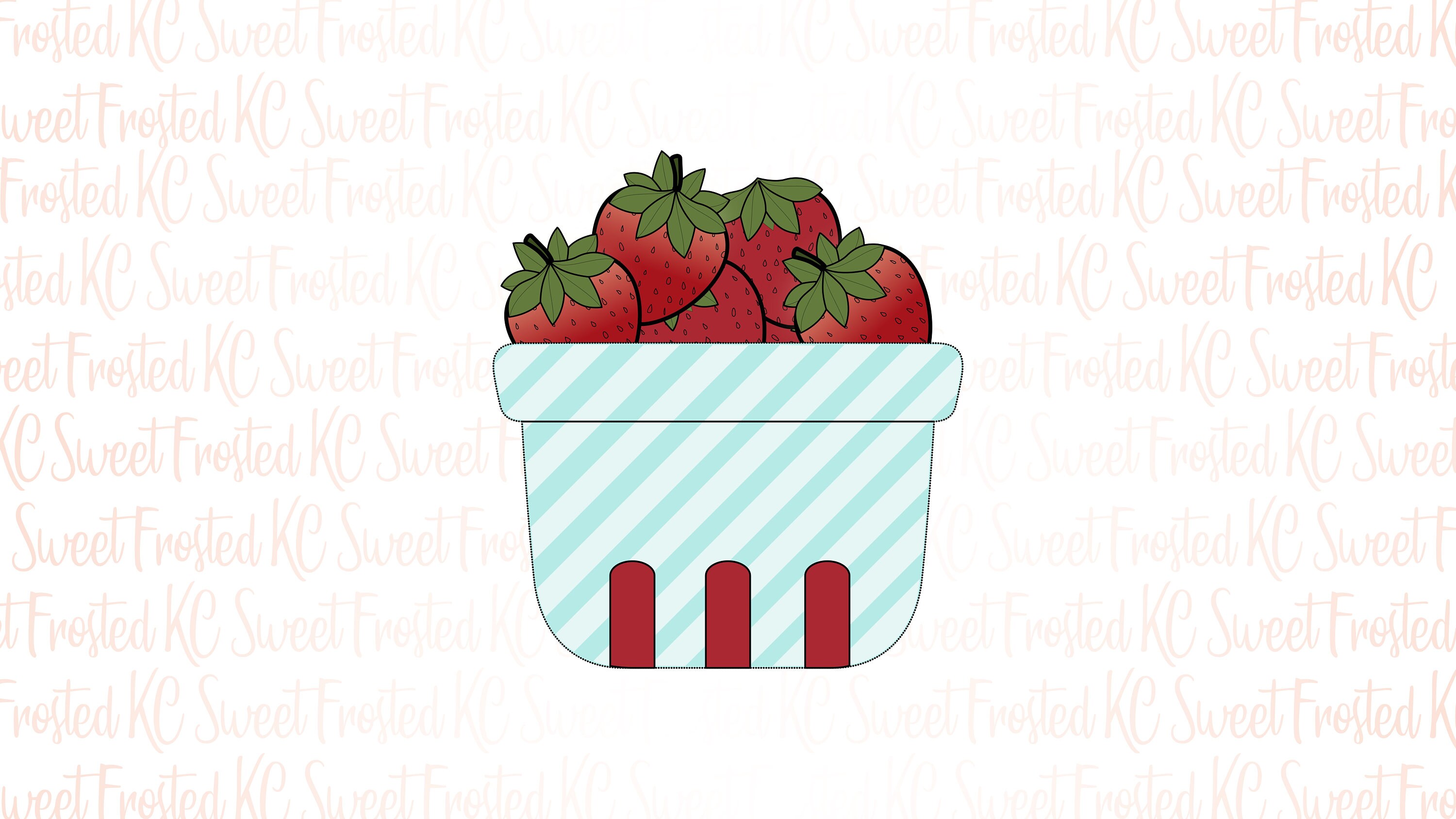Strawberry Basket Cookie Cutter Etsy