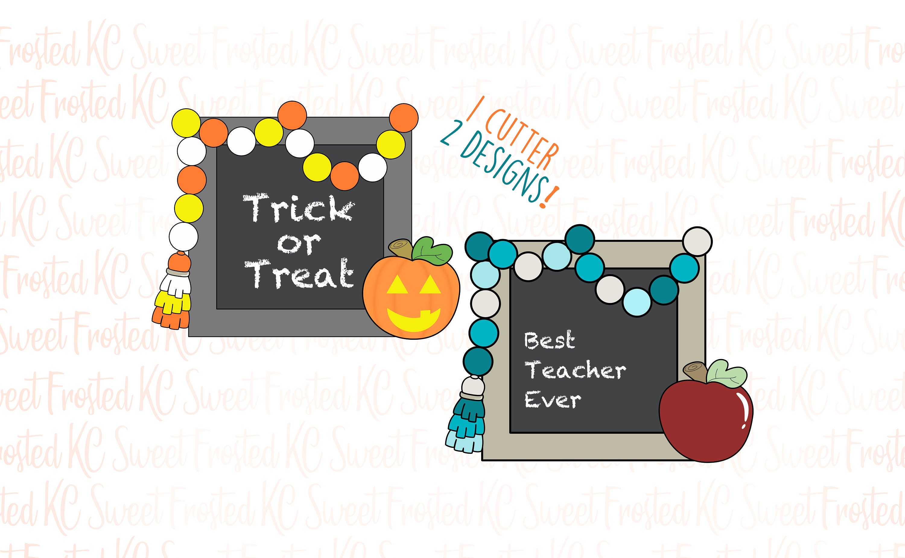 Pumpkin and Apple Message Board Cookie Cutter Etsy