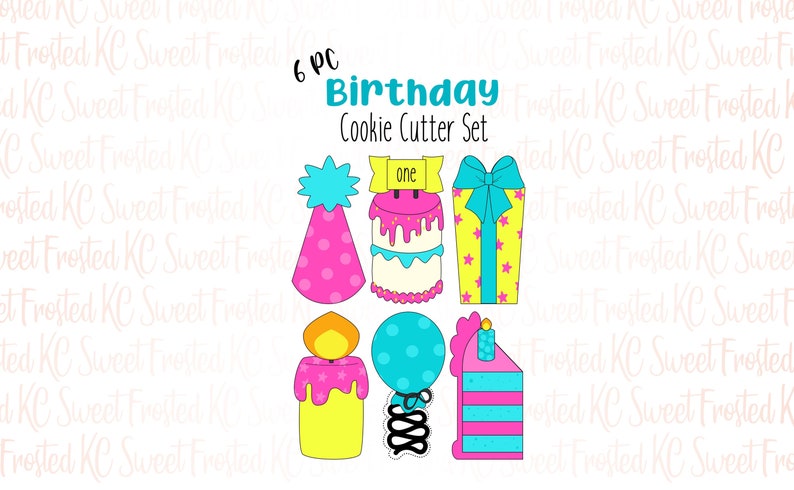 Birthday Mini Cookie Cutter 6pc Set