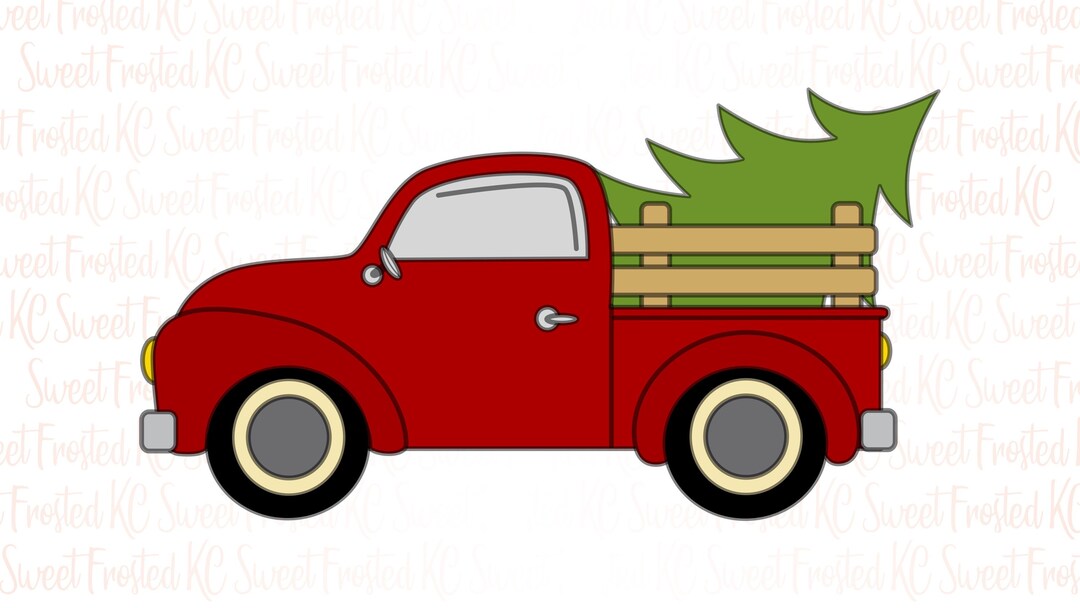 Christmas Tree Truck Cookie Cutter Etsy