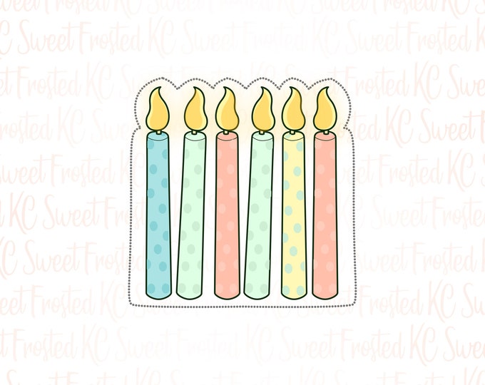 Candle Cookie Cutter Etsy