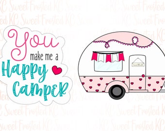 Happy Camper Valentine Cookie Cutter - 2pc Set